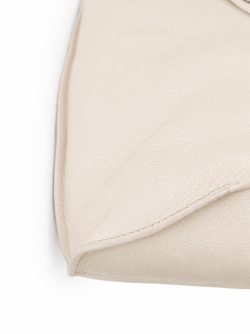 Michael Kors Cream Leather Tote/ShoulderBag with Braided Strap Silver Hardware - Picture 10 of 15